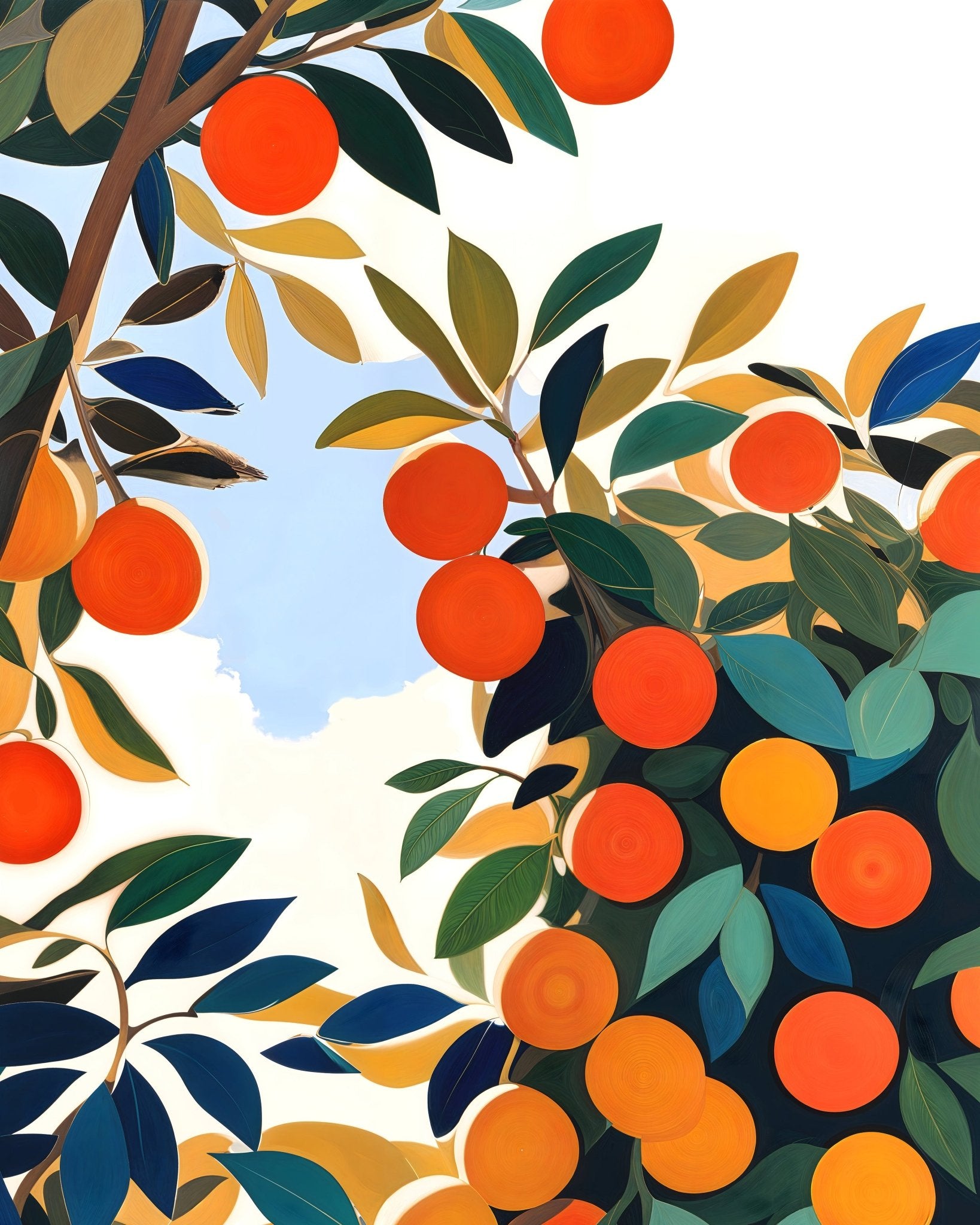 Sunlit Orange Branch