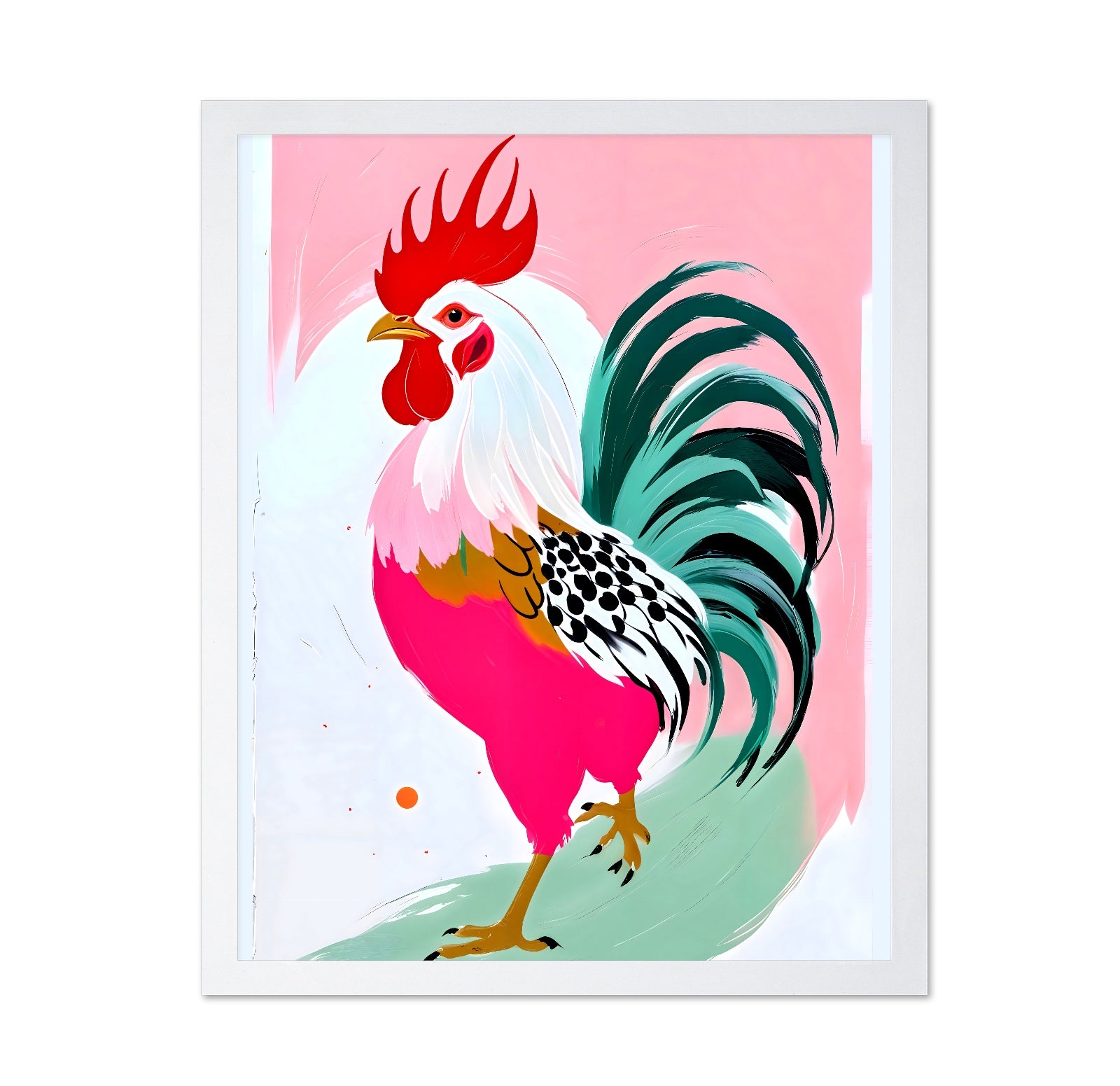 Colorful Rooster Art