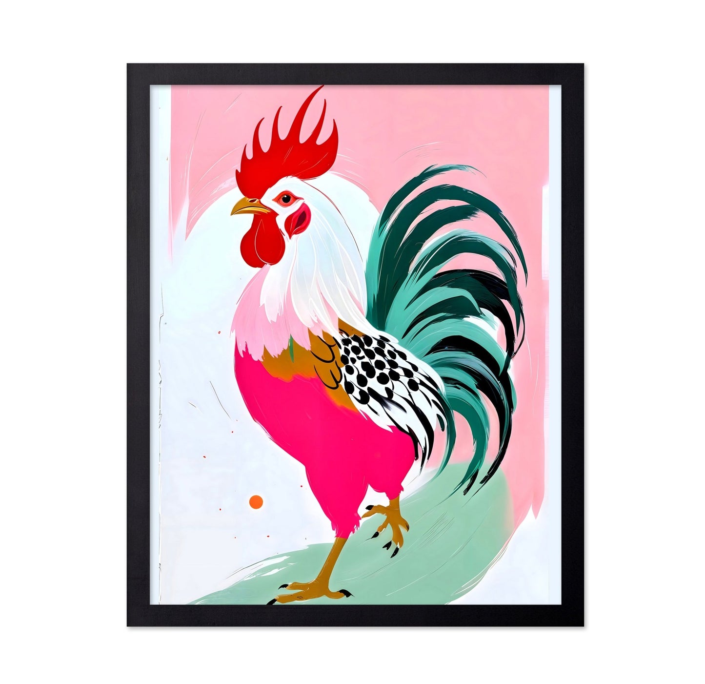 Colorful Rooster Art
