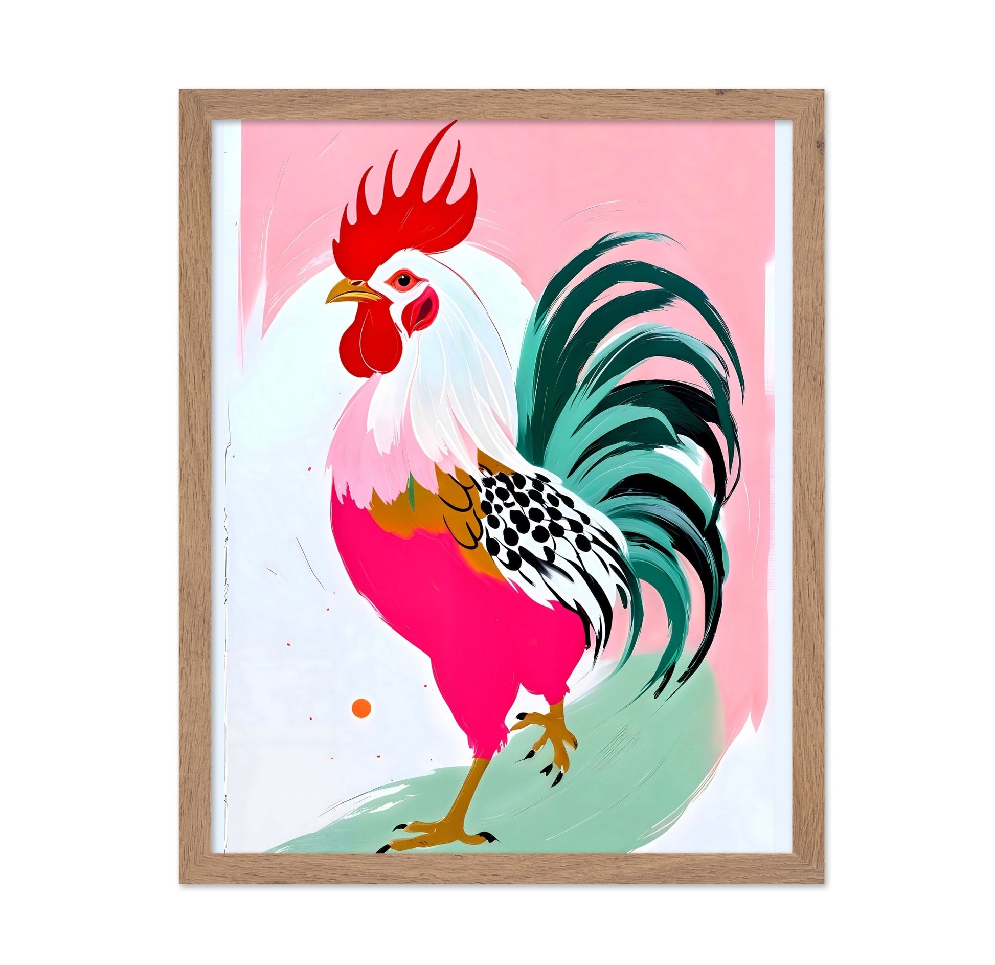 Colorful Rooster Art