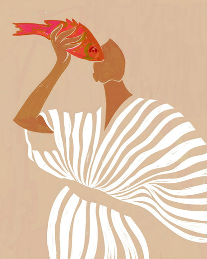 Woman With Red Fish