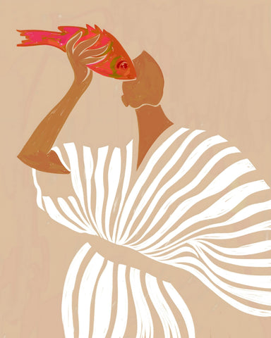 Woman With Red Fish