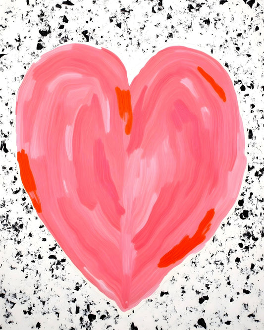 Pink Heart Canvas