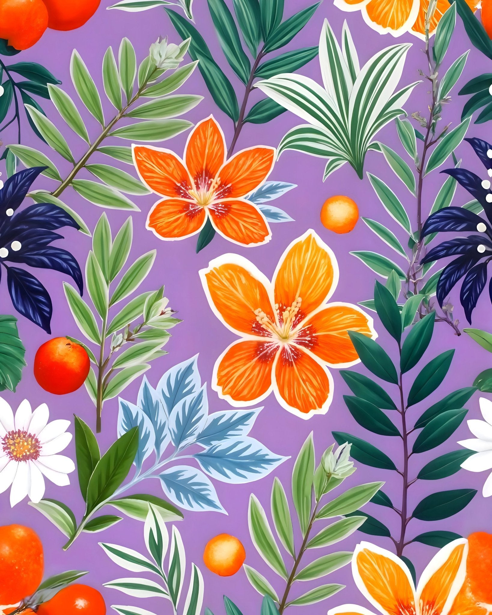Citrus Floral Pattern