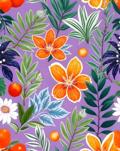 Citrus Floral Pattern