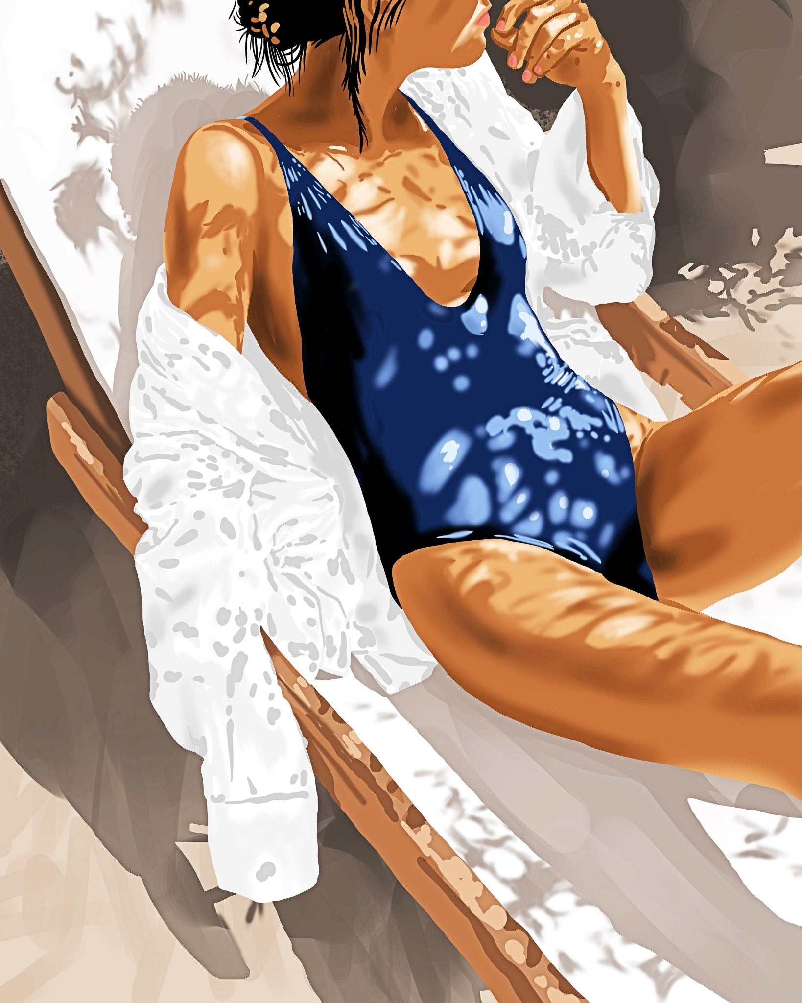 Blue Swimsuit Lounge
