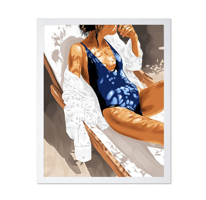 Blue Swimsuit Lounge