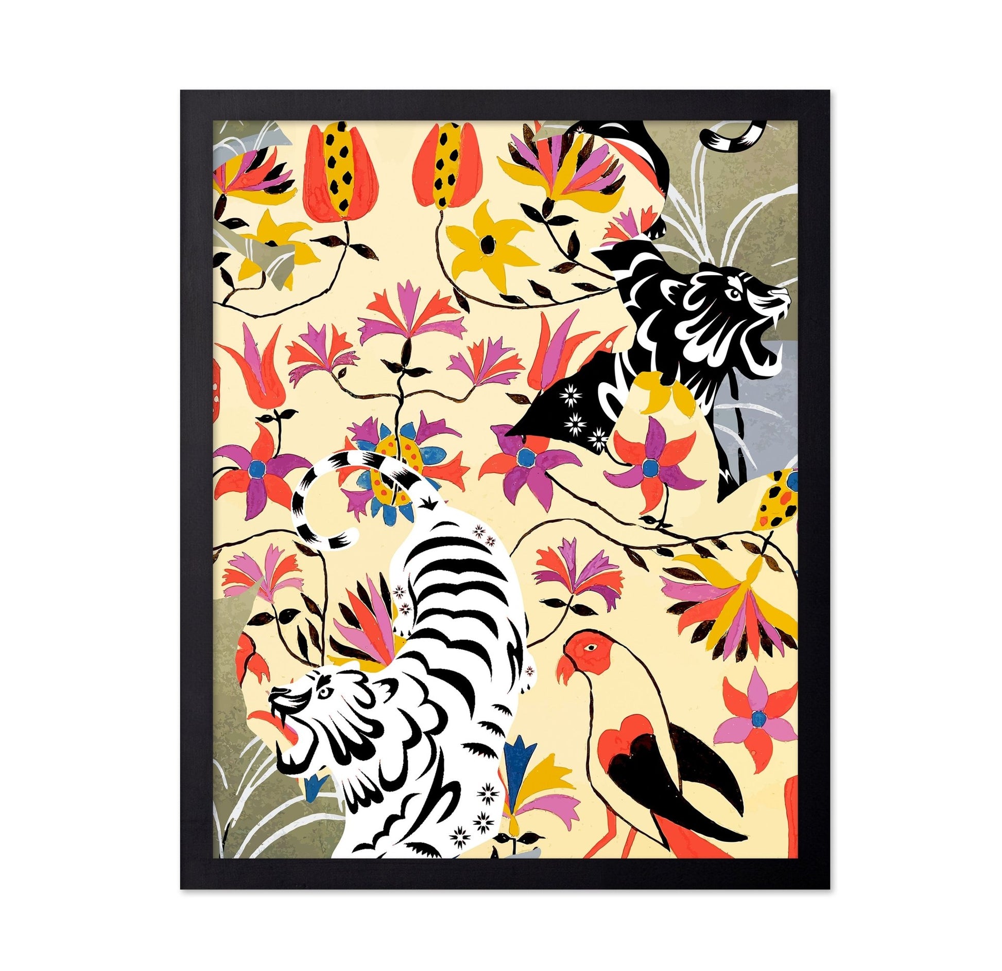Tiger Floral Pattern