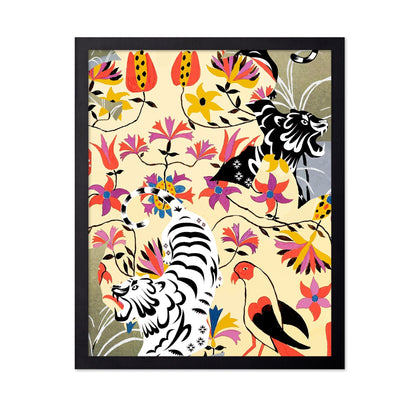 Tiger Floral Pattern