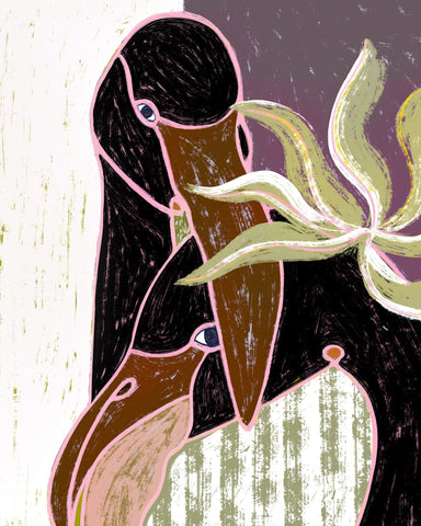 Abstract Bird Duo No1