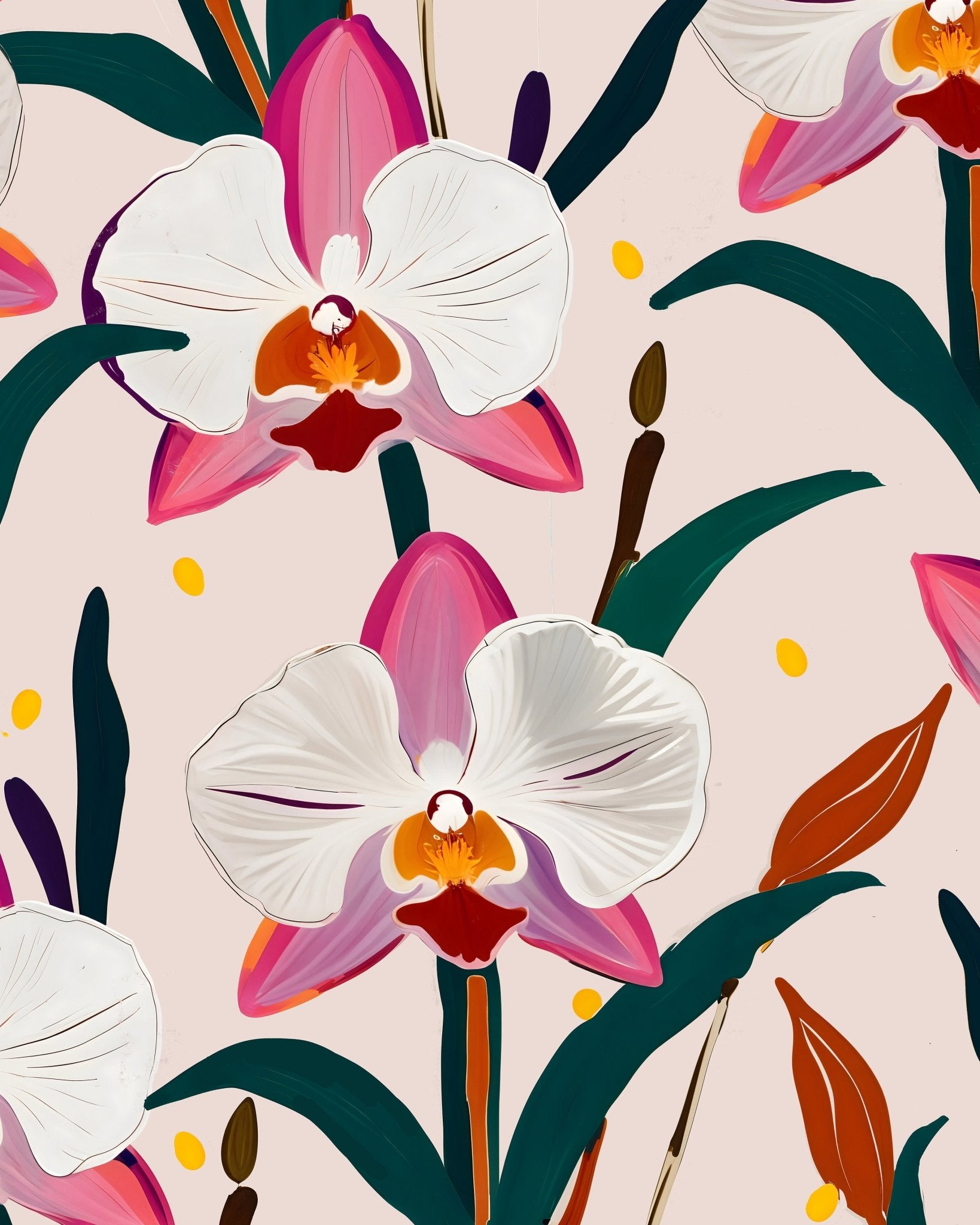 Orchid Bloom Pattern