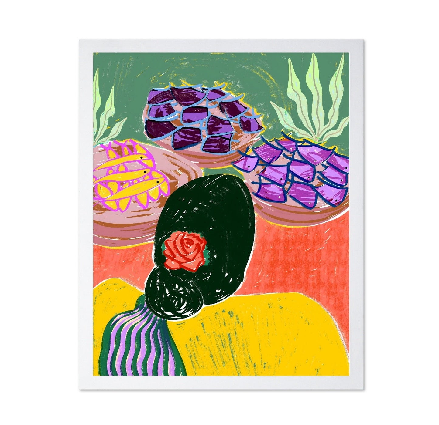 Woman With Succulents