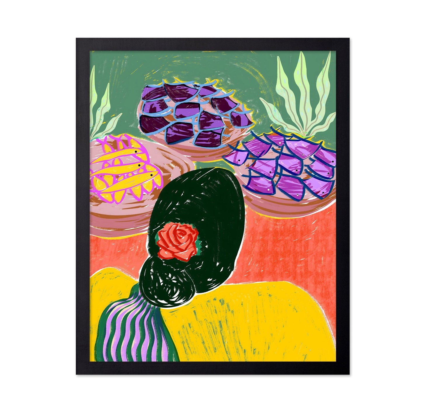 Woman With Succulents