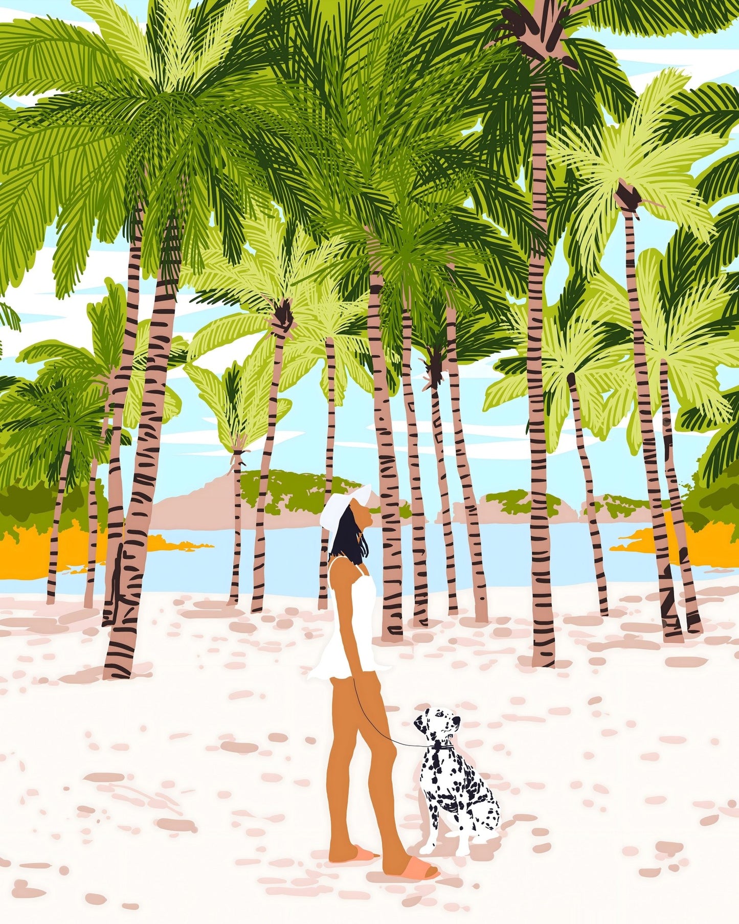 Tropical Walk With Dog