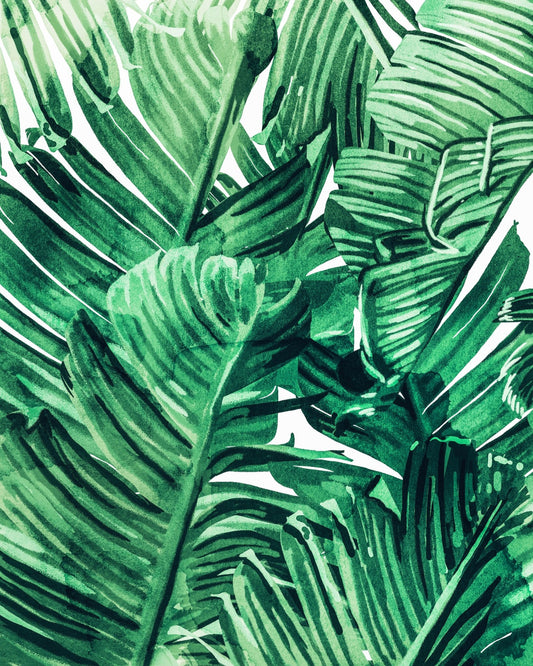 Green Tropical Leaves No1