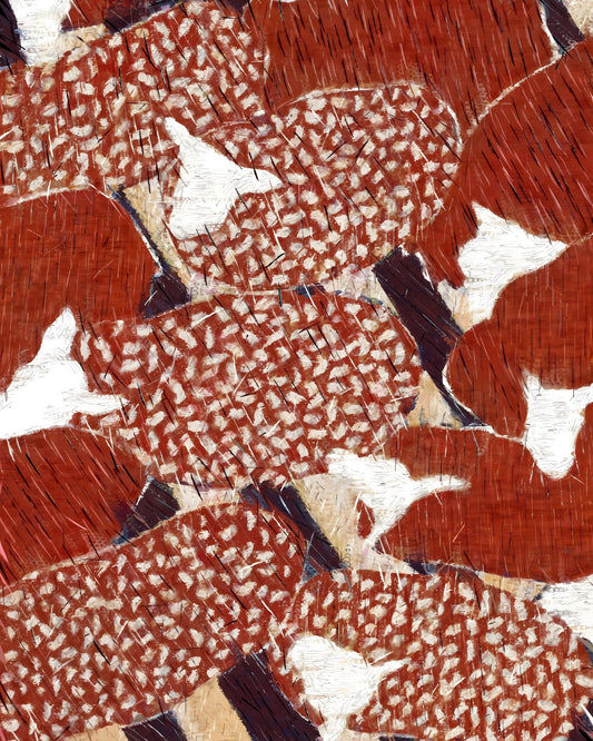 Abstract Red Koi