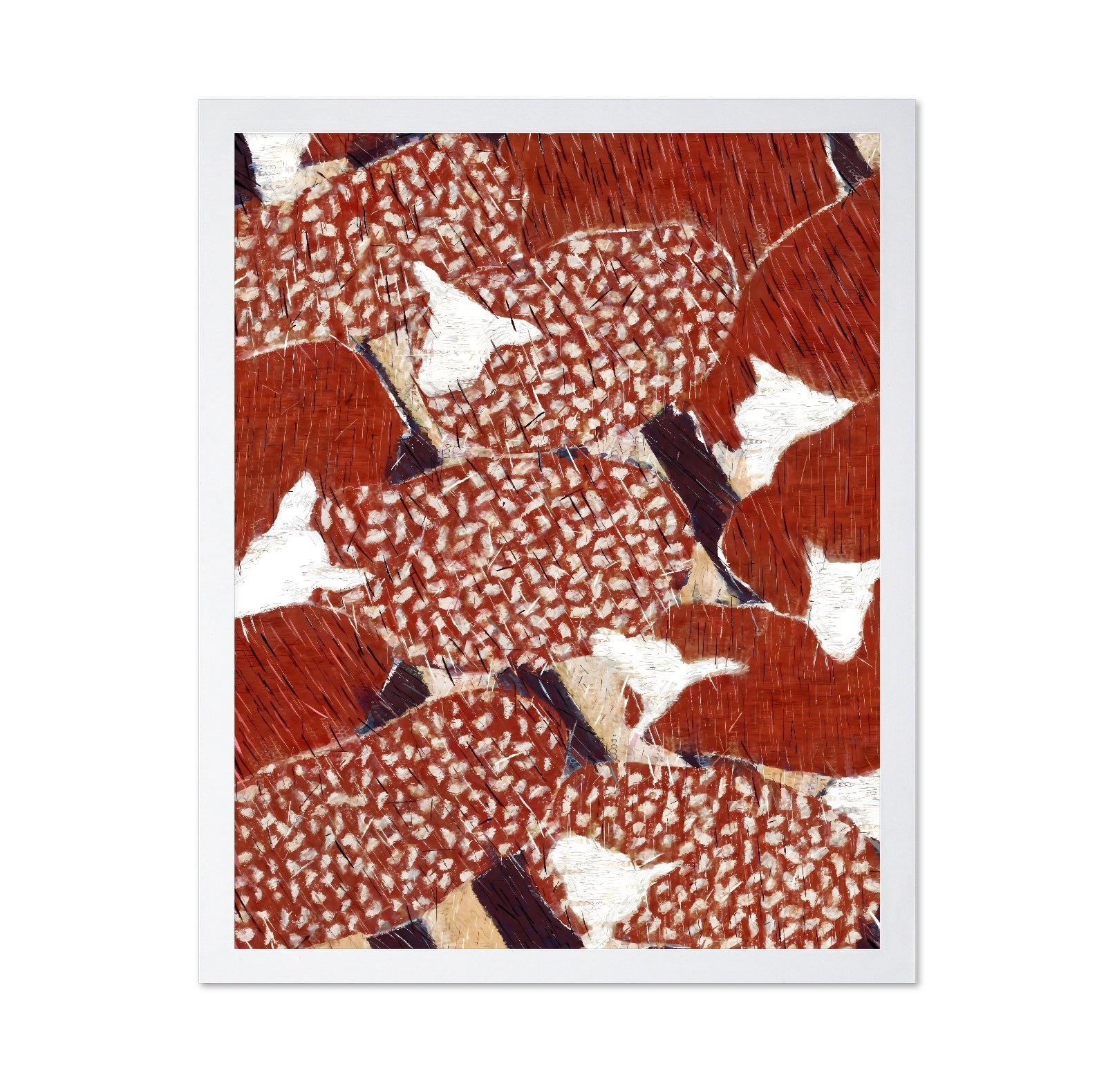 Abstract Red Koi