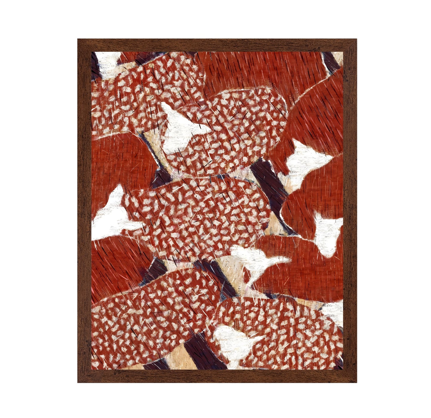 Abstract Red Koi