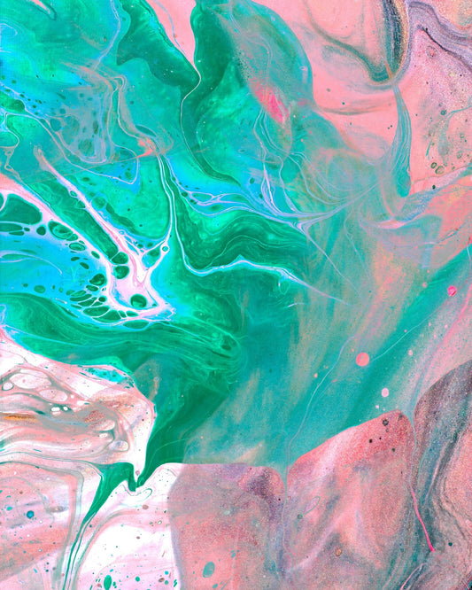 Teal Pink Fluid