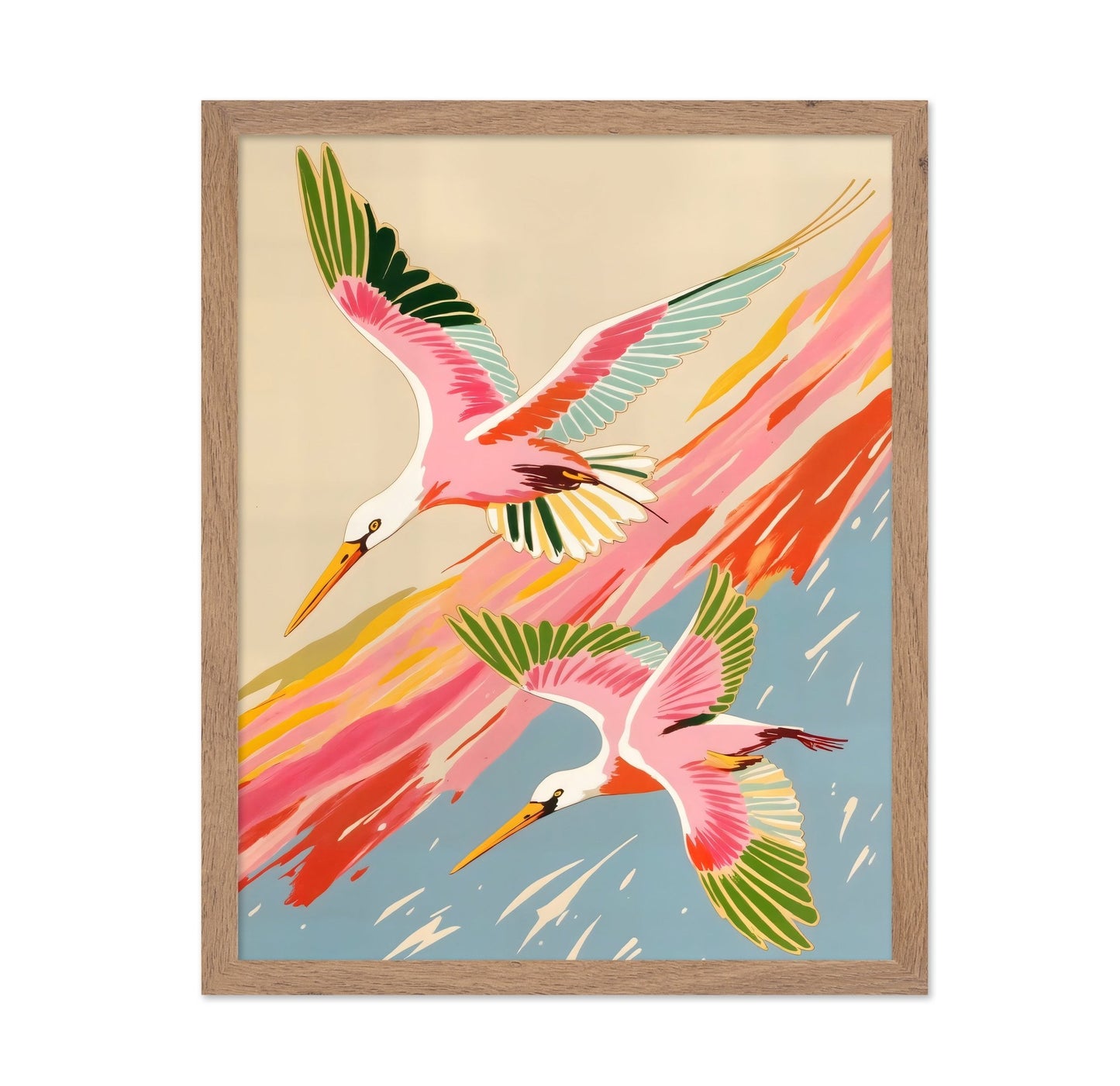 Pink Crane Flight
