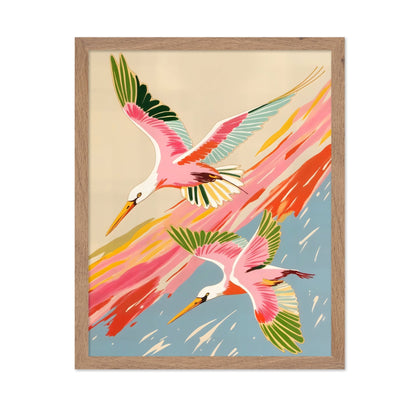 Pink Crane Flight