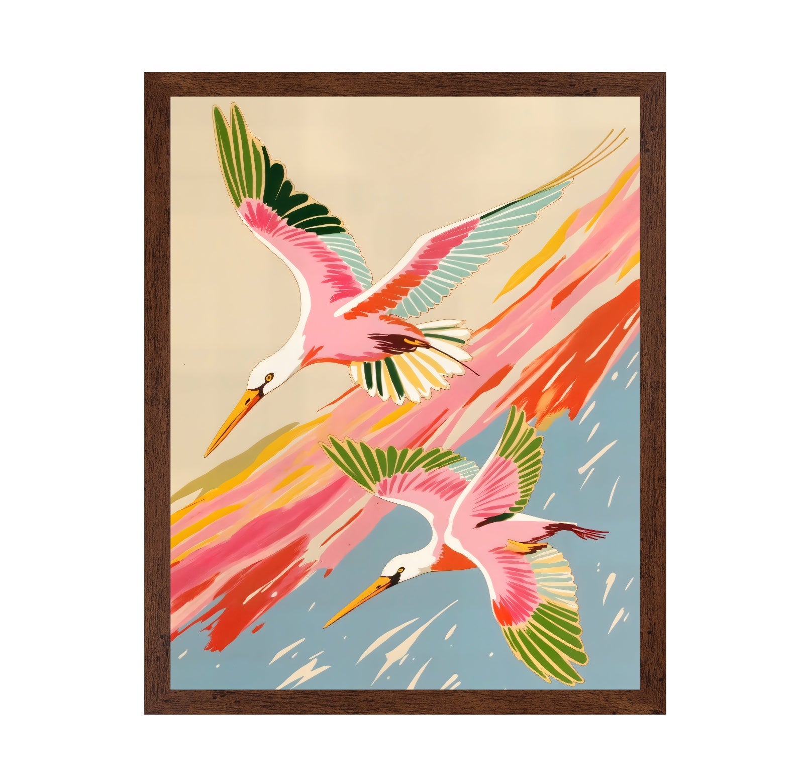 Pink Crane Flight