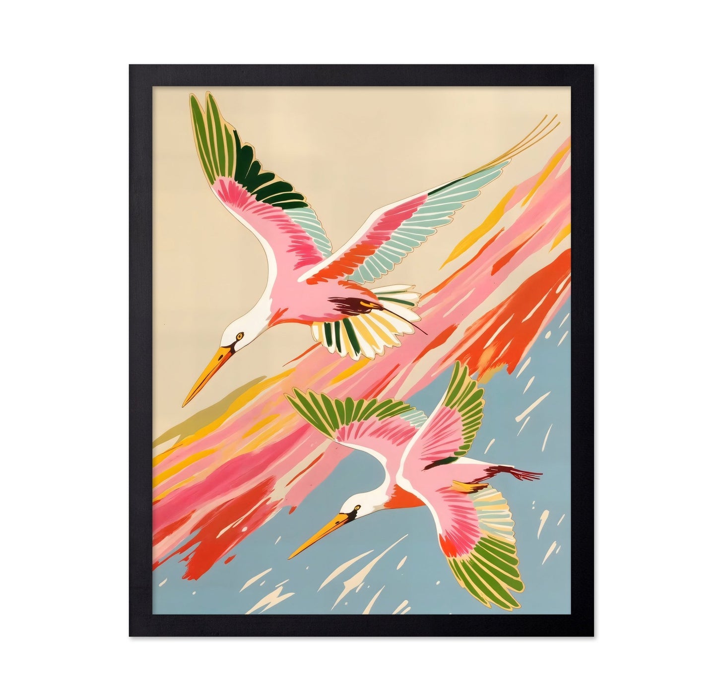 Pink Crane Flight