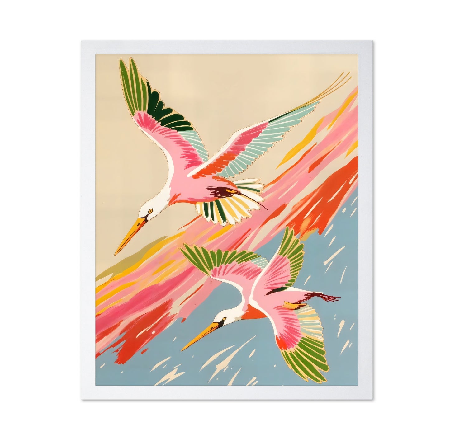 Pink Crane Flight