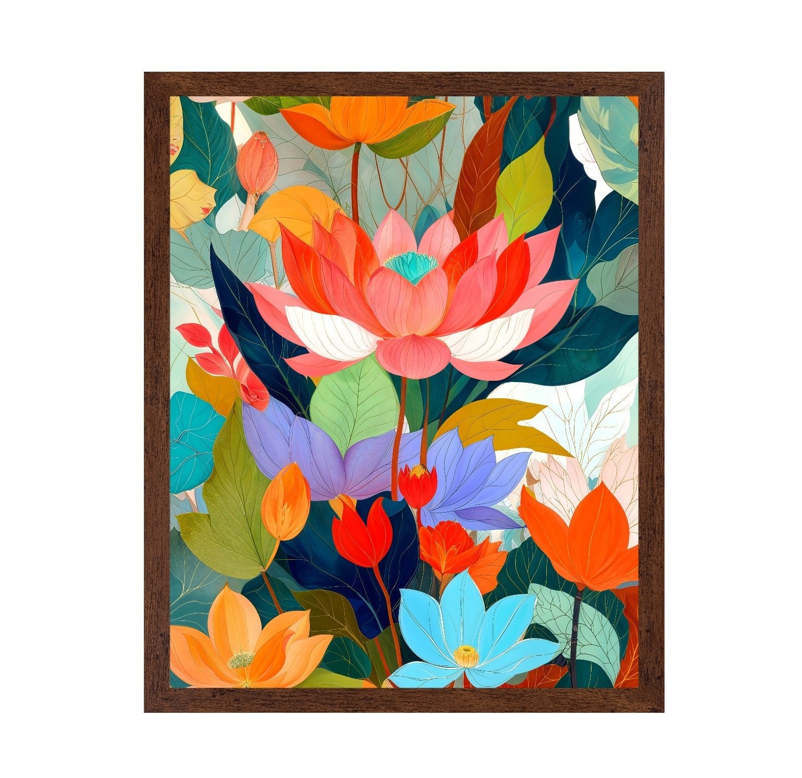 Vibrant Lotus Garden