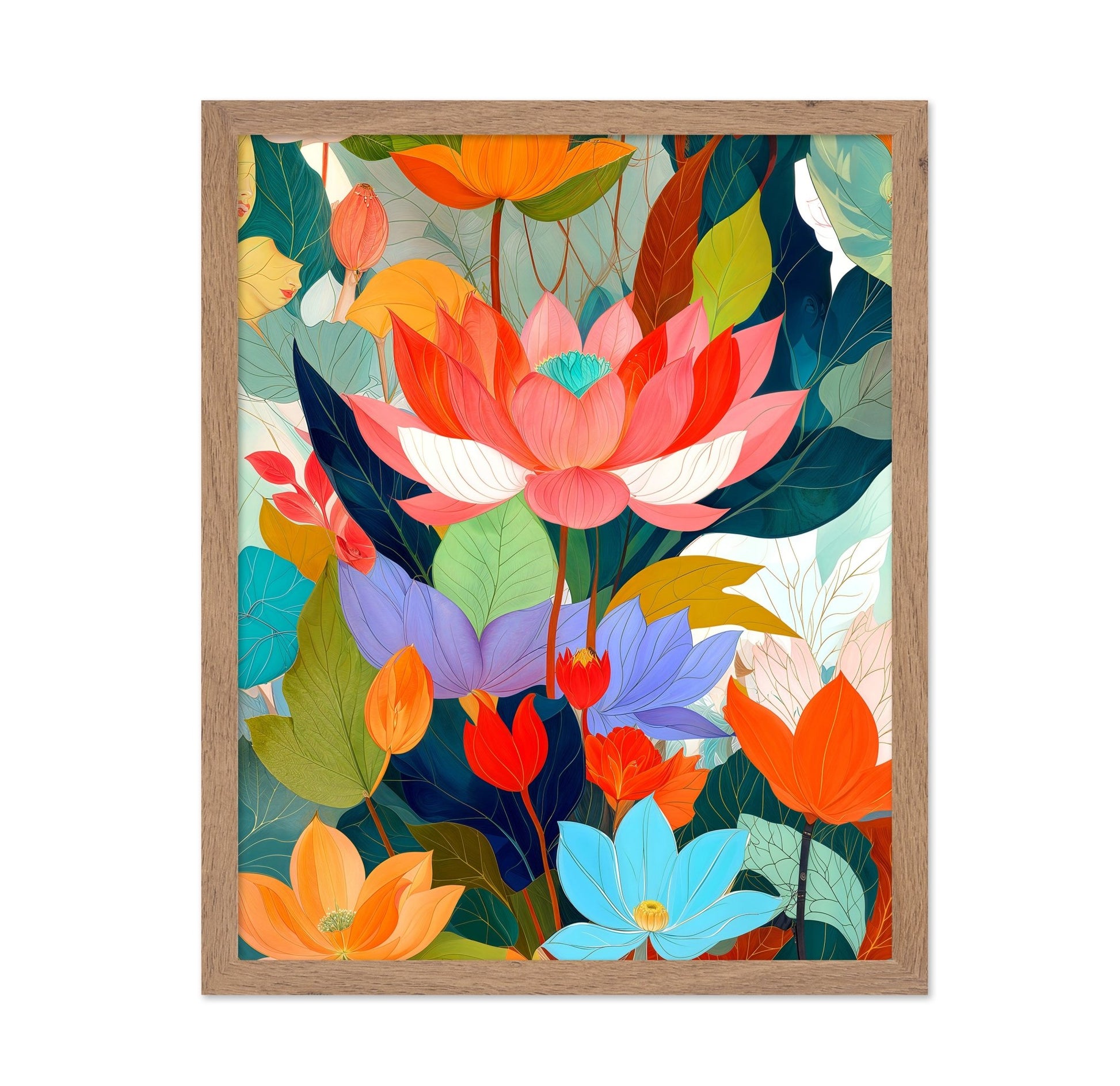 Vibrant Lotus Garden