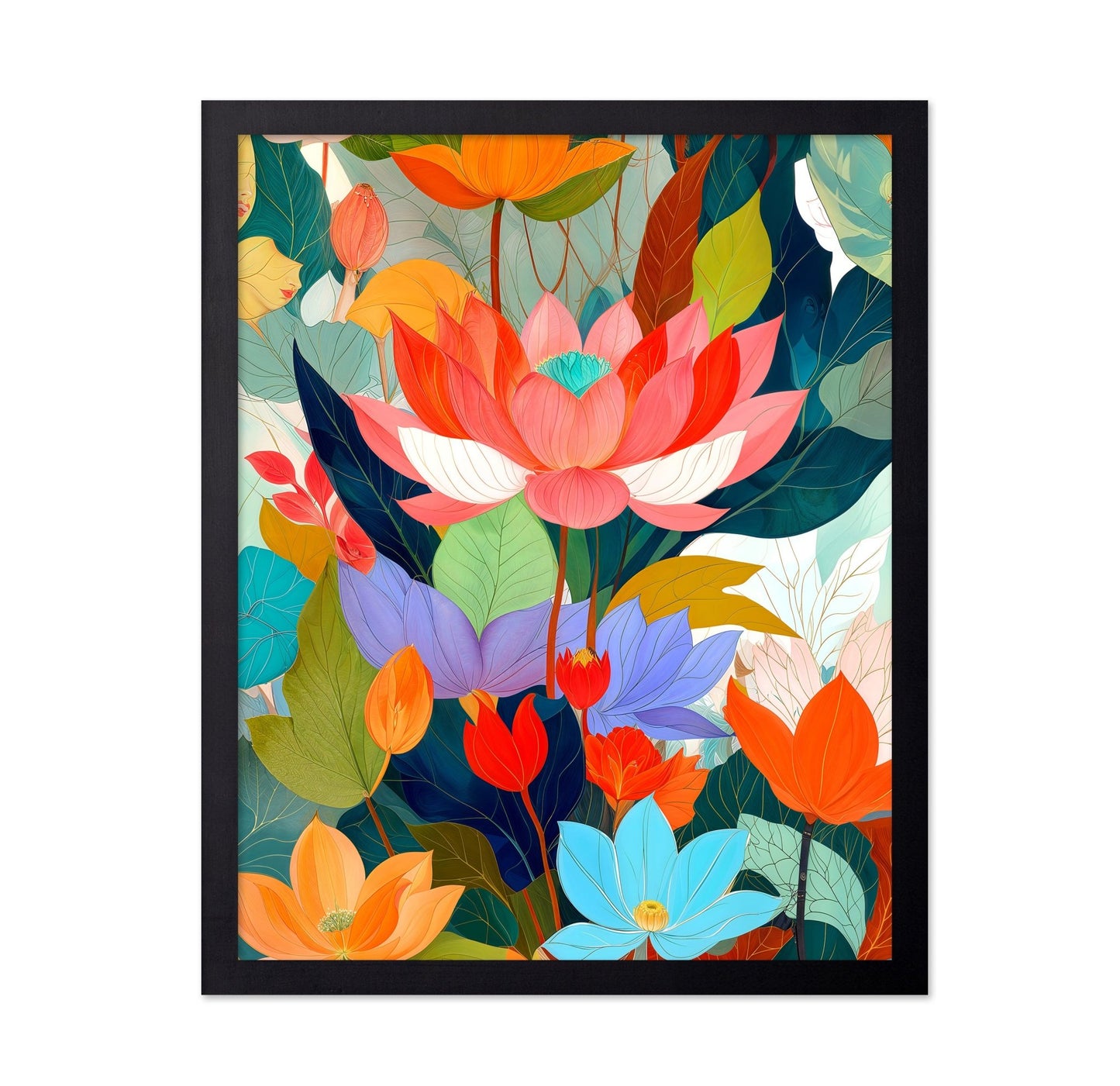 Vibrant Lotus Garden