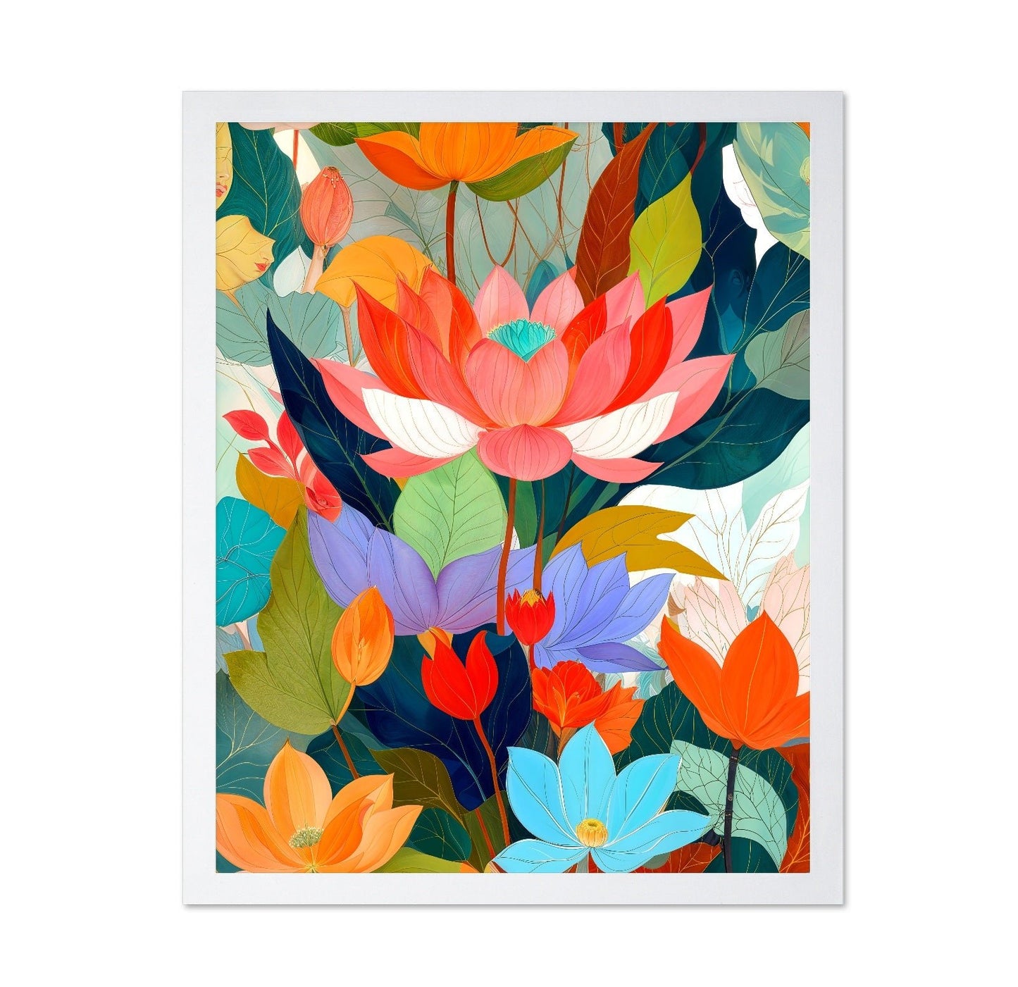 Vibrant Lotus Garden