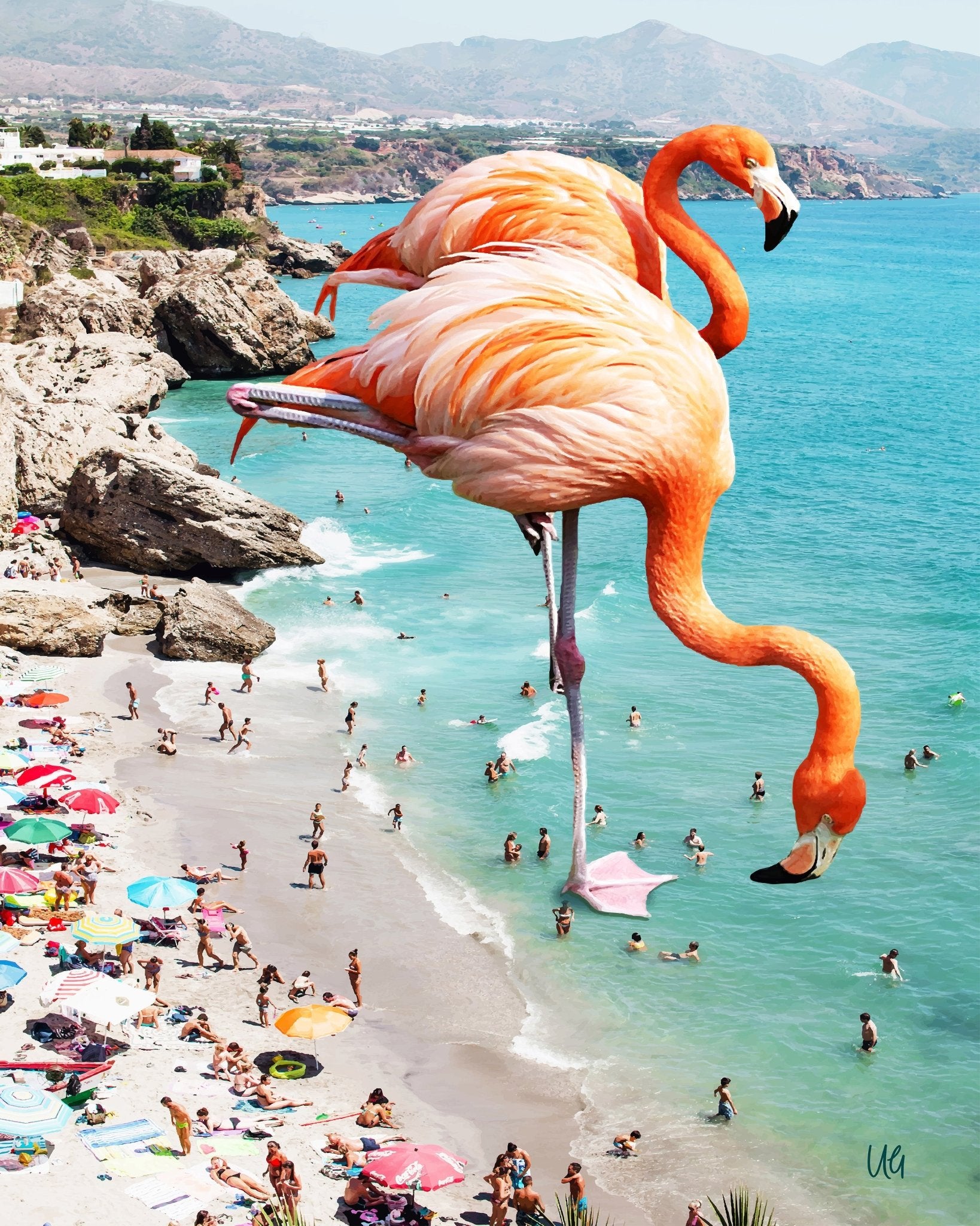 Giant Flamingo Beach