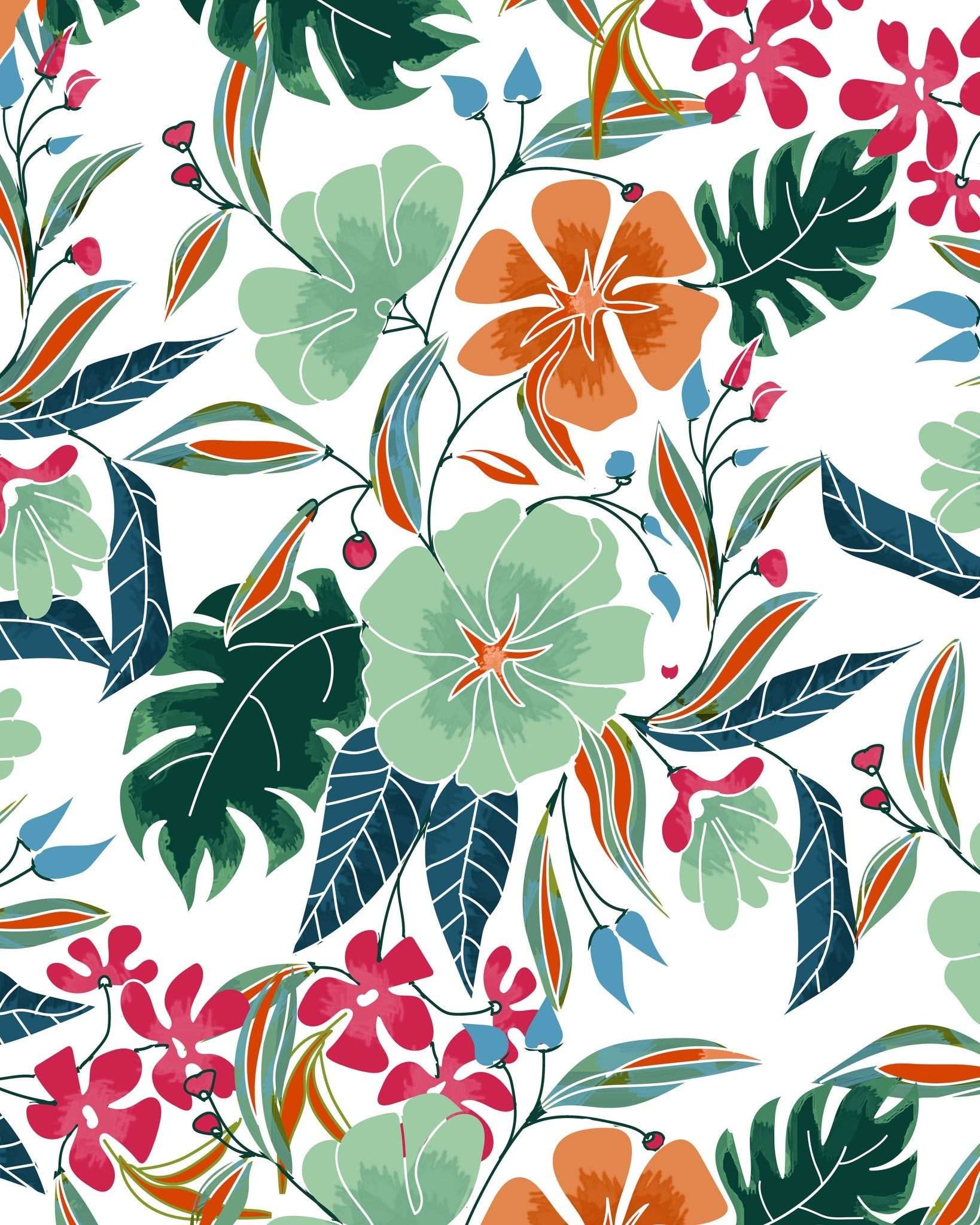 Tropical Floral Pattern No1