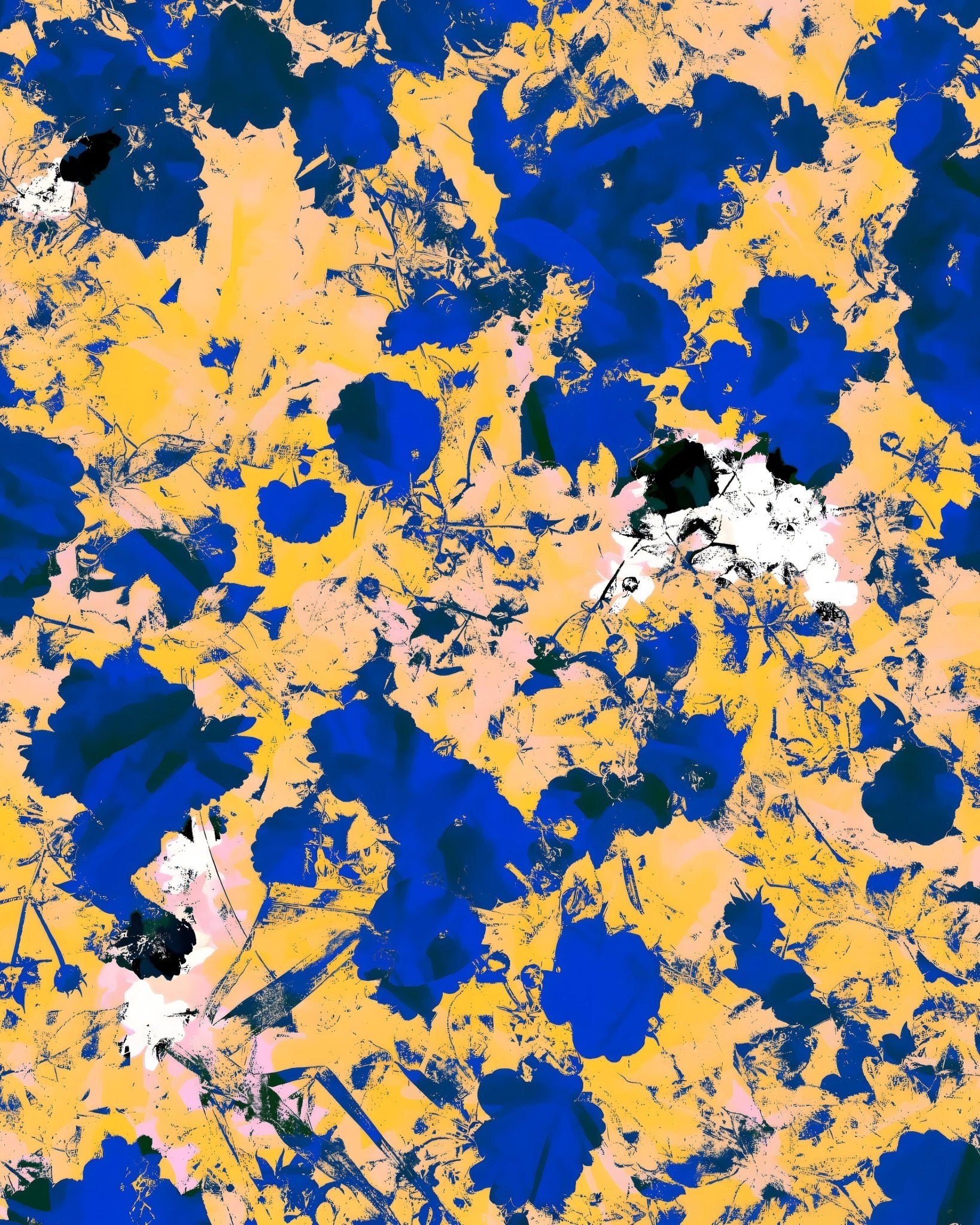 Blue Yellow Floral Mix
