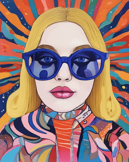 Colorful Sunglass Woman