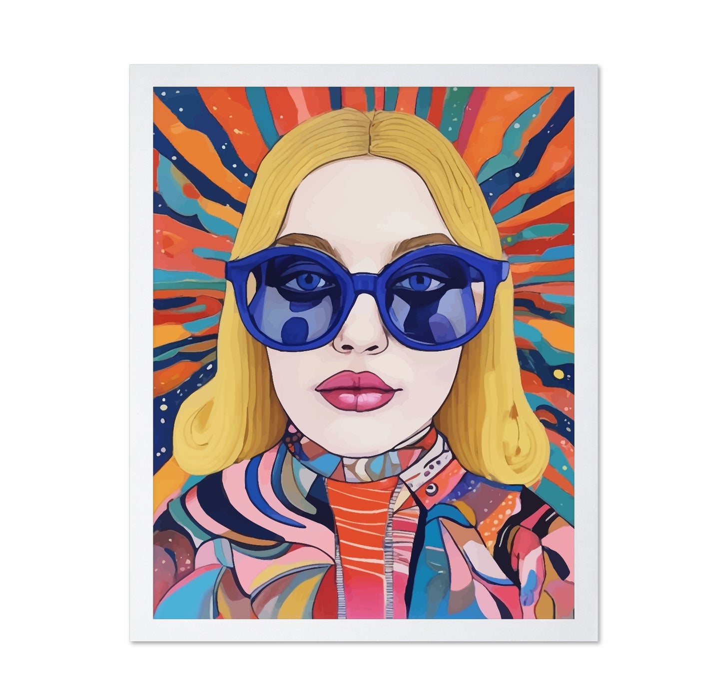 Colorful Sunglass Woman