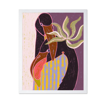 Abstract Flamingo Duo