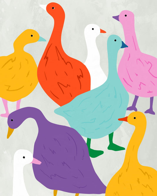 Colorful Ducks Pattern