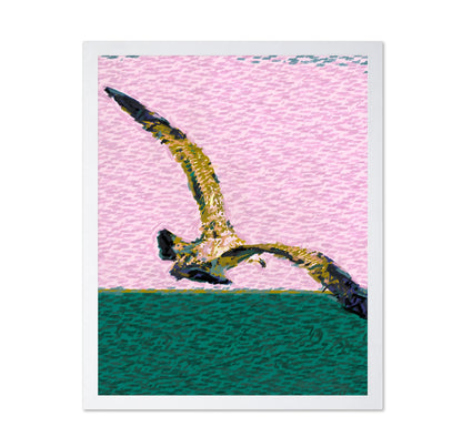 Seagull Over Ocean