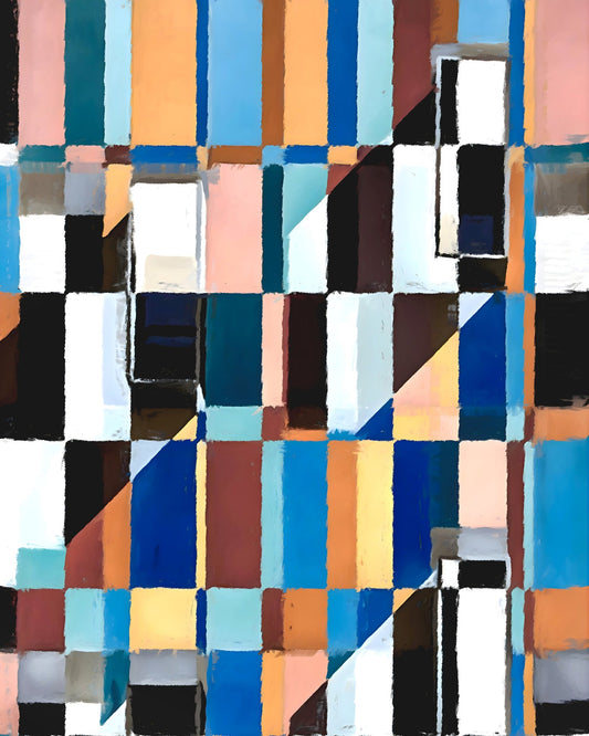 Geometric Color Blocks No5