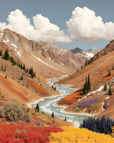 Mountain River Valley No1