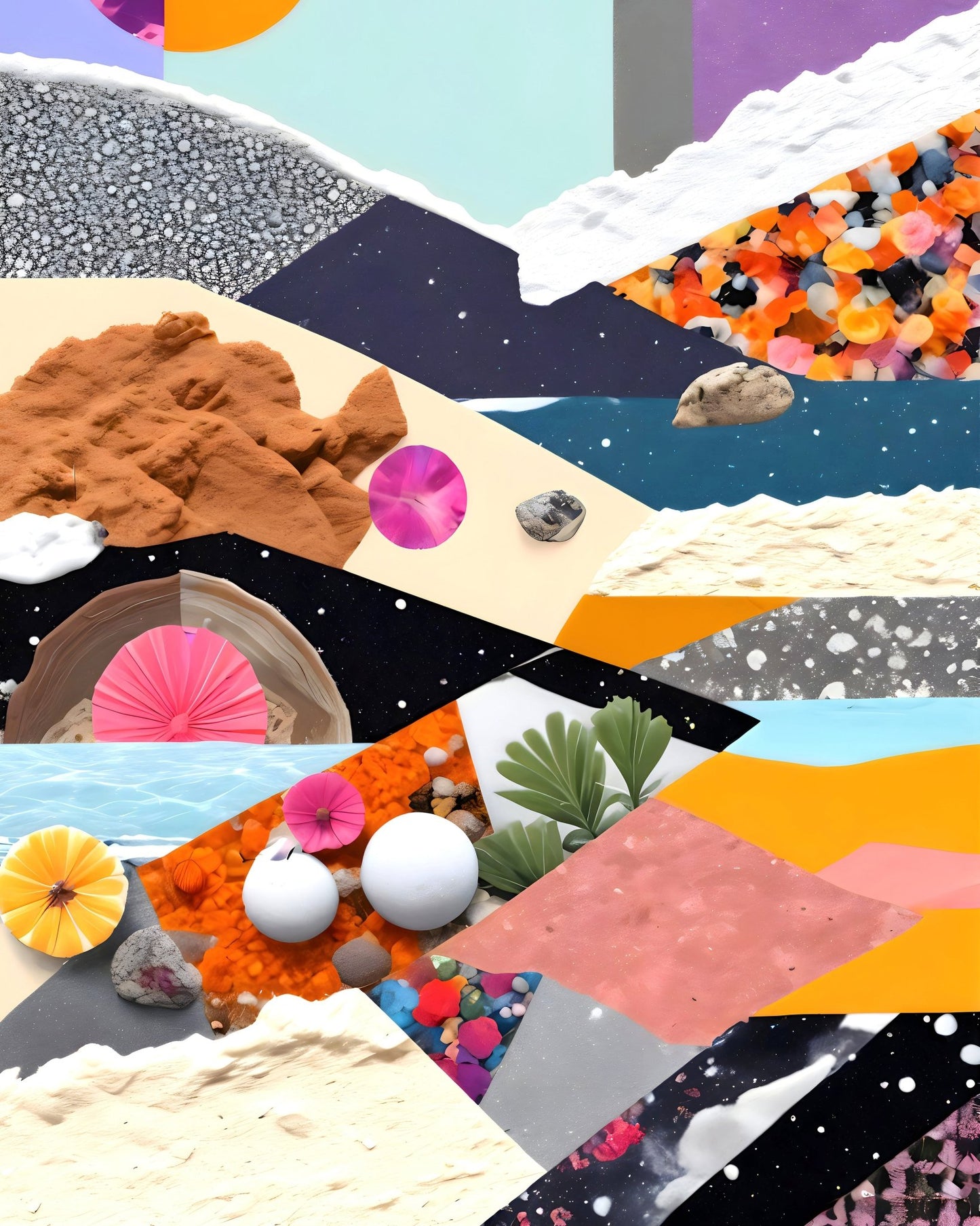 Abstract Collage Layers