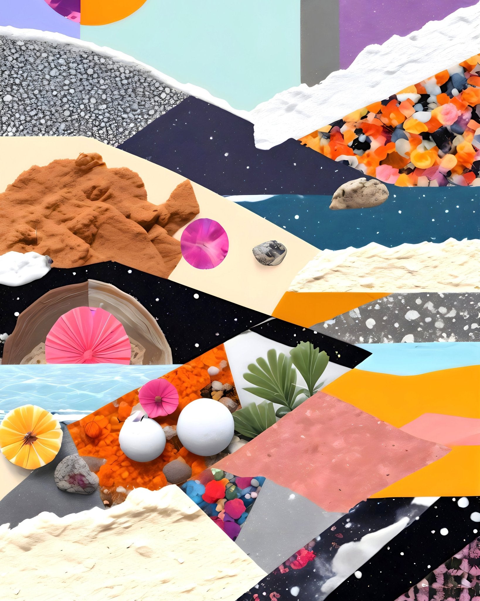 Abstract Collage Layers