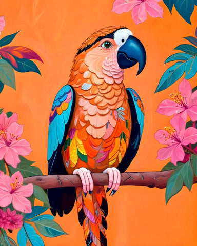 Tropical Parrot Bloom No2
