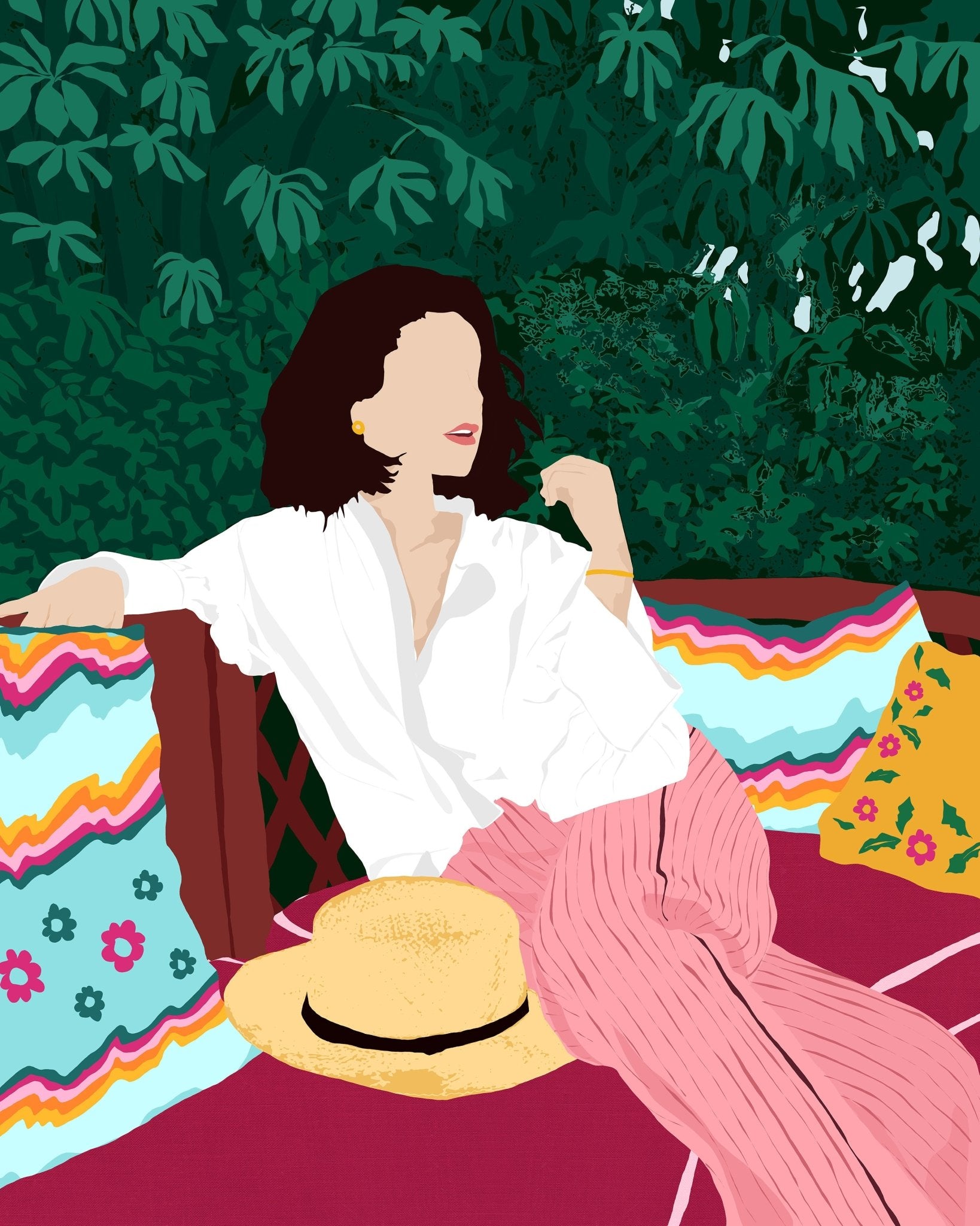 Relaxed Garden Woman