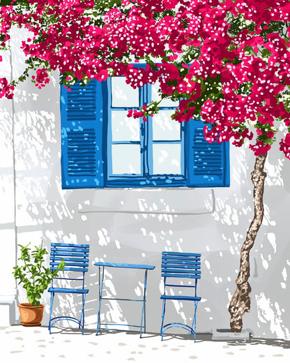 Mediterranean Window Scene