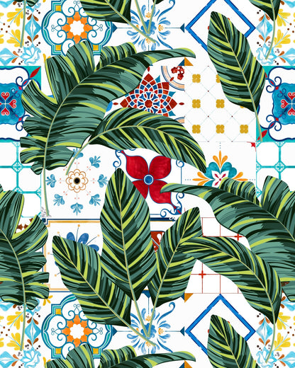 Tropical Tile Leaves