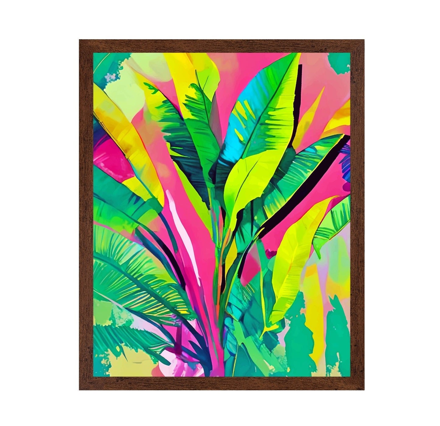 Neon Tropical Leaves