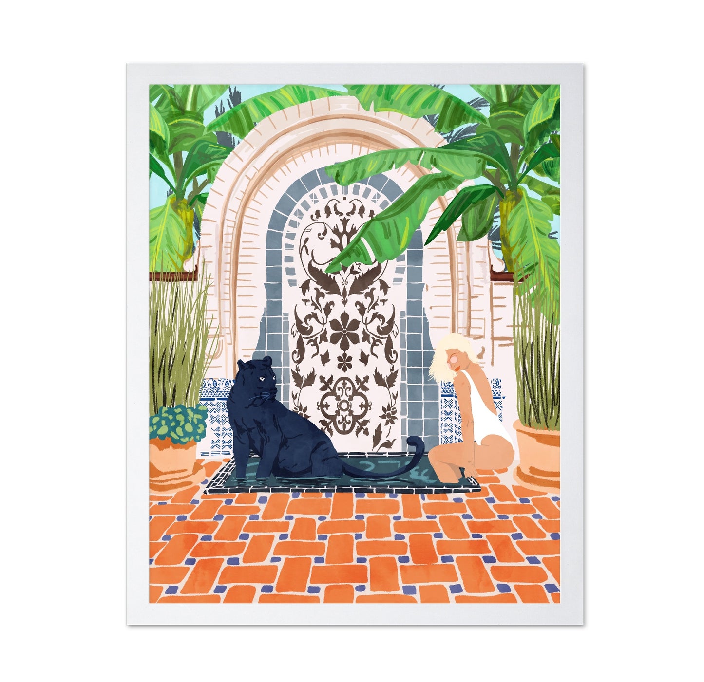 Panther Courtyard Scene